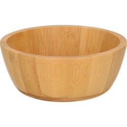 Slakommetje / salade schaal bamboe naturel 15 cm - Fruitschalen