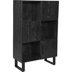 LABEL51 Bergkast Santos - Zwart - Mangohout - 94x40x150 cm