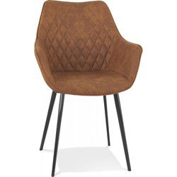 Stoel met armleuningen CHIGI 61x63x80 cm Bruin