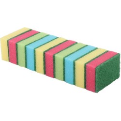 20x Gekleurde schuursponsjes 9 cm - Schuursponzen