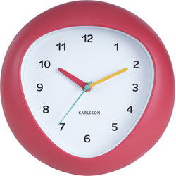 Karlsson - Wandklok Funky Vibes - Scarlet red- Ø25,5cm