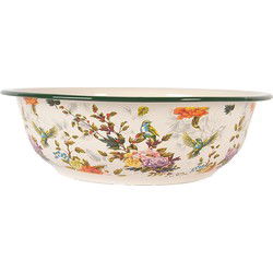 Clayre & Eef Decoratie schaal Beige Metaal Bloemen