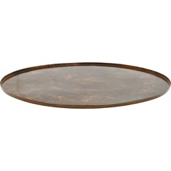 PTMD Cars Copper antique iron tray round L