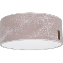 Baby's Only Gebreide Plafondlamp babykamer - Plafonnière Marble - Oud Roze/Classic Roze - Ø35 cm - Inclusief pendel - E27 fitting - 13 watt