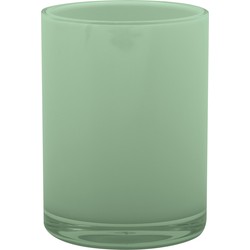 MSV Badkamer drinkbeker Aveiro - PS kunststof - groen - 7 x 9 cm - Tandenborstelhouders