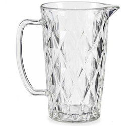 Schenkkan/karaf -1 liter - 20 x 12 cm - van glas - limonade karaf - Karaffen
