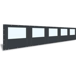 PVC zijwand raam en ritsen 10m breed-250cm hoog-kies je kleur