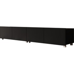 Meubella - TV-Meubel Kenderes - Zwart - 200 cm