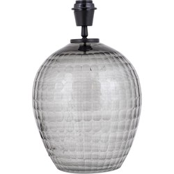 PTMD Mexim Grey smoked glass lampbase round