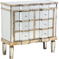 MOZELA - Commode - Zilver - Glas