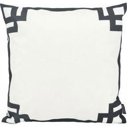 Sierkussen White & Black Greek Key - Outdoor | 45 x 45 cm | Katoen/Polyester