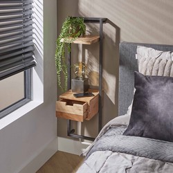 Nachtkastje Acaciahout Naturel - 1 Lade - Kast Air Solid XS