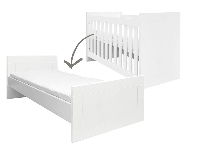 Bopita Merel Omvormbaar Bed - 60 x 120 cm/90 x 200 cm Wit - 