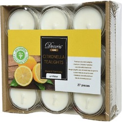 Geurkaarsen - citronella - 54x - 14 branduren - geurkaarsen