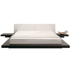 Beliani ZEN - Tweepersoonsbed-Donkere houtkleur-MDF