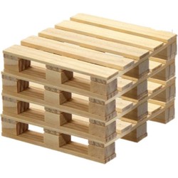 Set van 16x stuks houten pallet glazen onderzetters 10 x 10 cm - Glazenonderzetters