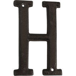 Clayre & Eef IJzeren Letter H 13 cm Bruin IJzer