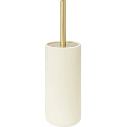 5Five Toiletborstel Savona in houder - kunststeen - ivoor - 10 x 35 cm - Toiletborstels
