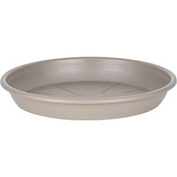 Juypal Plantenschotel - taupe - kunststof - Dia 15 cm - onderschotel/opvangschaal - Plantenpotten