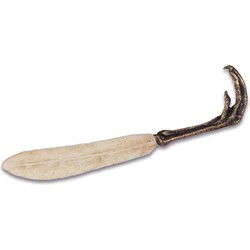 A PAIR OF CAST IRON "CLAW AND FEATHER" LETTER OPENERS