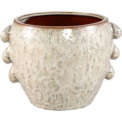 PTMD Bloempot Alienor - 23x19x16 cm - Keramiek - Creme