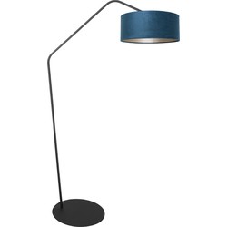 Anne Lighting - vloerlamp - ZigZag - blauw zwart - metaal - booglamp - E27 - 4248ZW