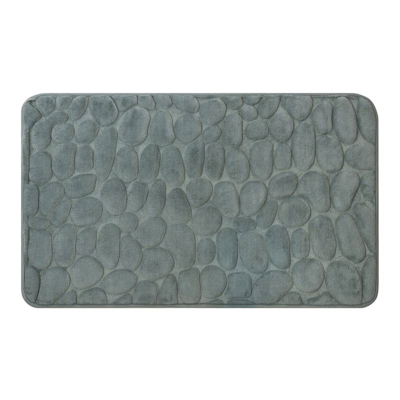 QUVIO Badmat met stenen patroon - 50 x 80 cm - Grijs - 