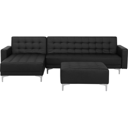 Beliani ABERDEEN - Modulaire Sofa-Zwart-Kunstleer