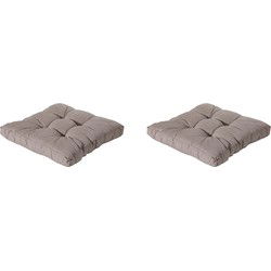 Madison -  Florance Zitkussen Basic taupe - Ca. 73x73 cm - Set van 2