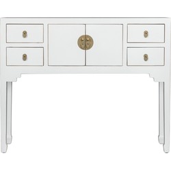 Fine Asianliving Chinese Sidetable Sneeuw Wit - Orientique Collectie