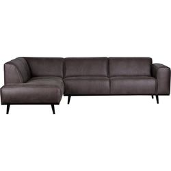 BePureHome Statement Hoekbank Links - Ecoleer - Grijs - 77x274x210