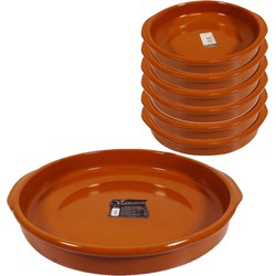 Set van 7x stuks tapas borden/ovenschalen Alicante met handvatten 42 en 20 cm - Snack en tapasschalen