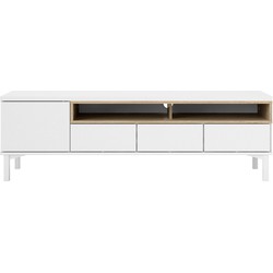 Tv-meubel met 1 deur, 3 lades en 2 vakken B155,7 cm  APRIL