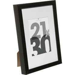 Atmosphera fotolijstje voor een foto van 21 x 30 cm - zwart - foto frame Eva - modern/strak ontwerp - Fotolijsten