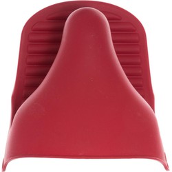 Siliconen ovenwant/ovenhandschoen rood 9 x 12,5 cm - Ovenwanten