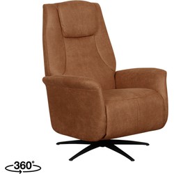 LABEL51 Fauteuil Stockholm - Cognac - Micro Suede - One Size
