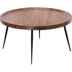 Pippa Design ronde salontafel in industriële stijl - bruin