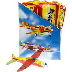 Decopatent 48 STUKS Foam Vliegtuigen - Fighter Gliders - Uitdeelcadeaus - Traktatie Uitdeelcadeautjes voor kinderen - Grabbelton - School - Kinderfeestje - Klein Speelgoed Trakteren - Grabbelton Traktaties Cadeautjes