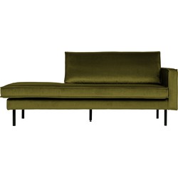 BePureHome Rodeo Daybed Right - Velvet - Olive - 85x203x86