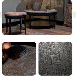 UrbanSofa Salontafel Andalusie Silver rond 50 cm
