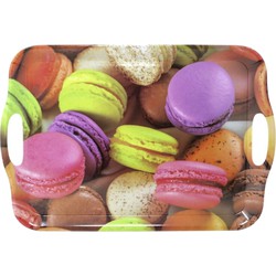 Concorde Dienblad/serveer tray High tea - Melamine - macarons - 42 x 29 cm - rechthoekig - Dienbladen