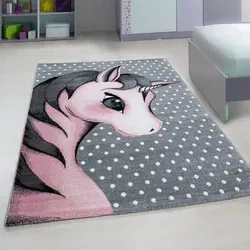 Kids Kinderkamer Eenhoorn Roze vloerkleed - - 120 X 170 CM