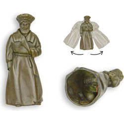 Bronzen tafelbel figuur van een man