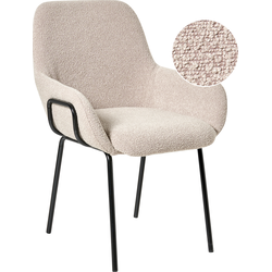 Beliani ALGONA - Eetkamerstoel-Beige-Bouclé