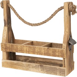 Clayre & Eef Flessenhouder  32x11x32 cm Bruin Hout Rechthoek Flessenrek