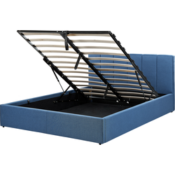 Beliani DREUX - Tweepersoonsbed-Blauw-Polyester