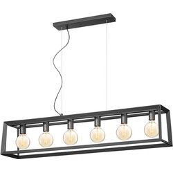 Home sweet home hanglamp Dito recht 6L - zwart