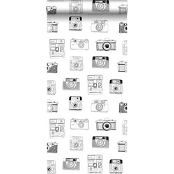 ESTAhome behang polaroid camera‚Äôs zwart en wit
