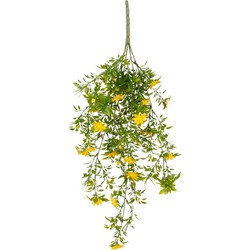 Mica Decorations Margriet Kunst Hangplant - H60 cm - Geel