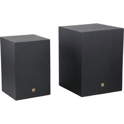 PTMD Zuilen Gustavo - 30x30x40 cm - Hout - Zwart - Set van 2